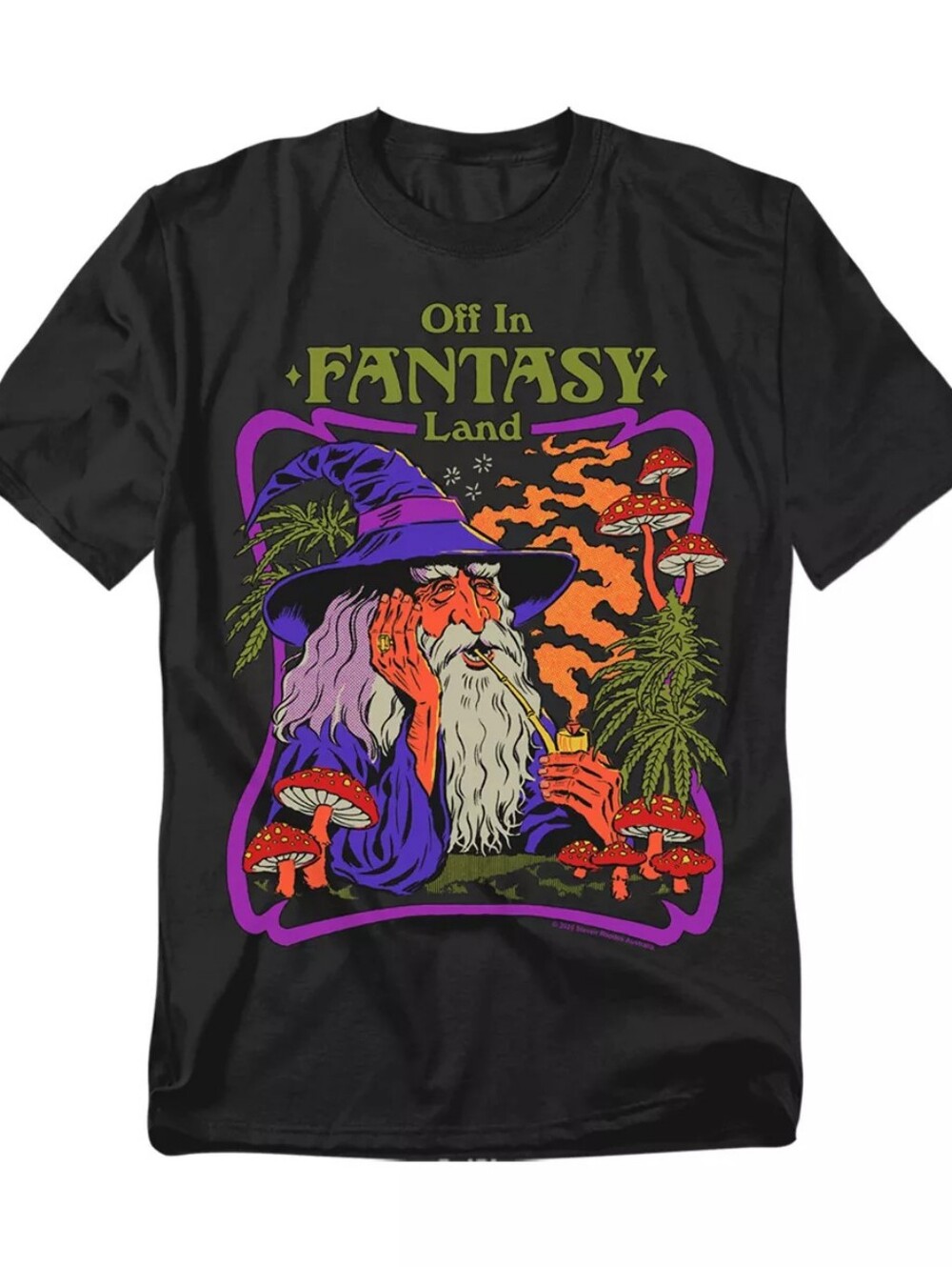 Steven Rhodes Fantasy Land Men's Premium Graphic Tshirt Cotton Tee Medium